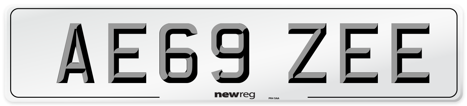 AE69 ZEE Number Plate from New Reg